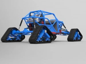 Buggy with mattracks suspension tracks 3D Model