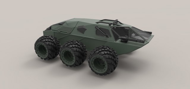 Concept military vehicle Model 3D .c4d .max .obj .3ds .fbx .stl .blend 