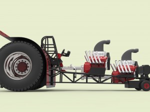 Twin-engined pulling tractor 3D Model