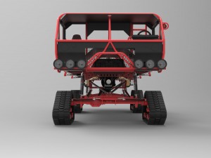 Truck with tracks Modello 3D