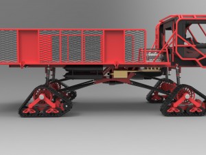 Truck with tracks Modello 3D
