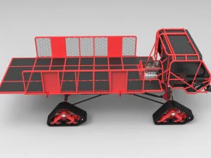 Truck with tracks 3D Model