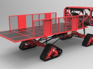 Truck with tracks Modello 3D