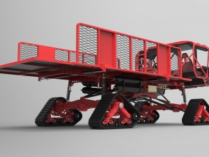 Truck with tracks Modello 3D