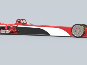 Twin-engined jet dragster 3D 모델