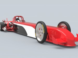 Twin-engined jet dragster 3D 모델