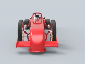 Twin-engined jet dragster 3D 모델