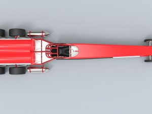 Twin-engined jet dragster 3D 모델