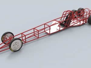 Twin-engined jet dragster 3D 모델