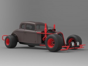 Hot rod Modello 3D