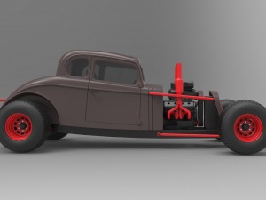 Hot rod Modello 3D