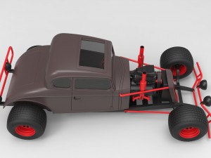 Hot rod Modello 3D