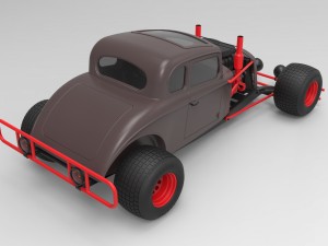 Hot rod Modello 3D