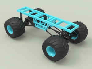 Chassis for monster vehicle 3D Model