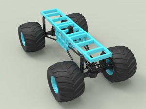 Chassis for monster vehicle 3D Model