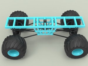 Chassis for monster vehicle 3D Model