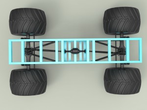 Chassis for monster vehicle 3D Model
