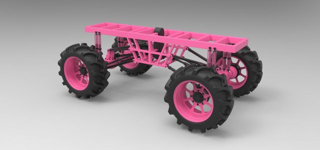 Chassis for mud truck 3Dモデル .c4d .max .obj .3ds .fbx .stl .blend 