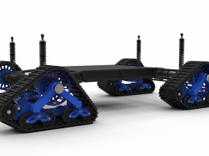 Chassis for vehicle with mattracks suspension tracks 3D 모델