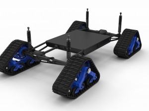 Chassis for vehicle with mattracks suspension tracks 3D 모델