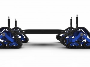 Chassis for vehicle with mattracks suspension tracks 3D 모델