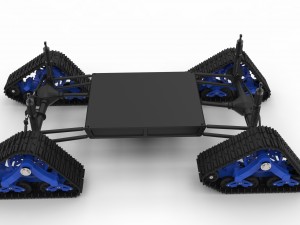Chassis for vehicle with mattracks suspension tracks 3D 모델