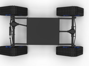 Chassis for vehicle with mattracks suspension tracks 3D 모델