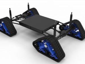 Chassis for vehicle with mattracks suspension tracks 3D 모델