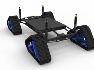 Chassis for vehicle with mattracks suspension tracks 3D 모델