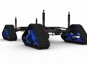 Chassis for vehicle with mattracks suspension tracks 3D 모델