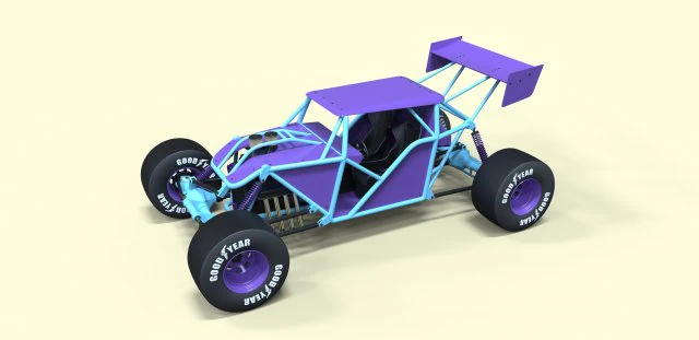 Road buggy 3D Model .c4d .max .obj .3ds .fbx .stl .blend 