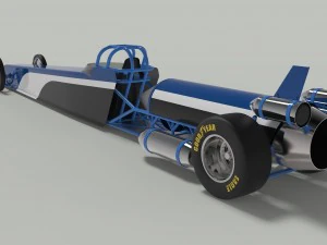 Dragster a reazione Modello 3D