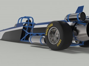 Jet dragster 3D-Modell