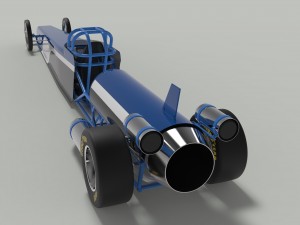 Jet dragster 3D-Modell