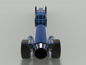 Jet dragster 3D-Modell