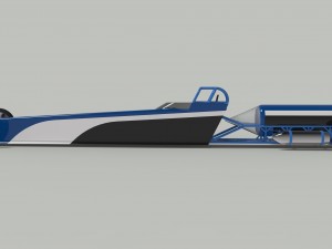 Jet dragster 3D-Modell