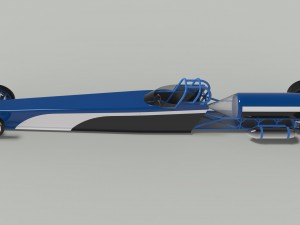 Jet dragster 3D-Modell