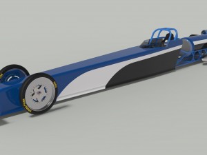 Jet dragster 3D-Modell