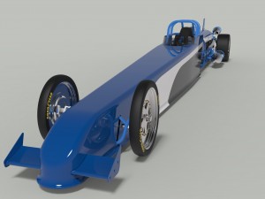 Jet dragster 3D-Modell