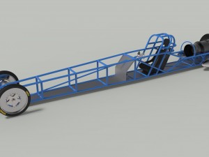 Jet dragster 3D-Modell
