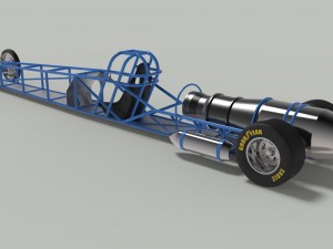 Jet dragster 3D-Modell