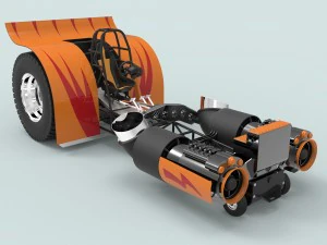 Traktor penarik jet Model 3D