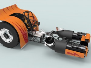 Jet pulling tractor 3D Модель