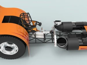 Jet pulling tractor 3D Model