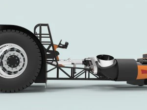 Jet pulling tractor 3D Model