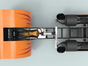 Jet pulling tractor 3D Model
