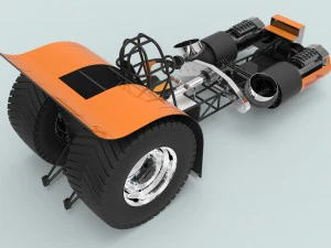 Jet pulling tractor 3D Model