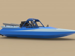 Jet sprint boat Modèle 3D