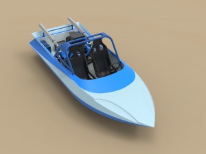 Jet sprint boat Modèle 3D
