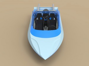 Jet sprint boat Modèle 3D